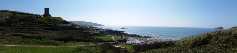 Panorama of Wembury beach