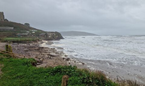 Stormy Wembury Beach
