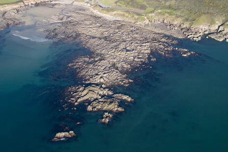 Blackstone Rocks Wembury from the air