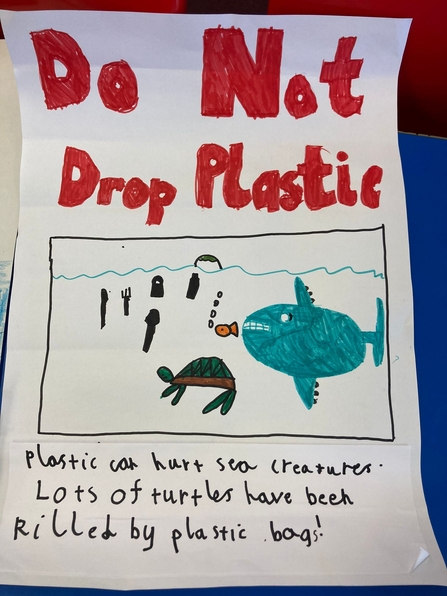 Plastic poster Wembury Primary